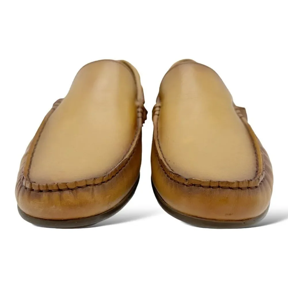 MJNY Marc Joseph Tan Plain Slip-On Driving‎ Moccasin Sz 10